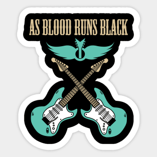 AS BLOOD RUNS BLACK BAND Sticker